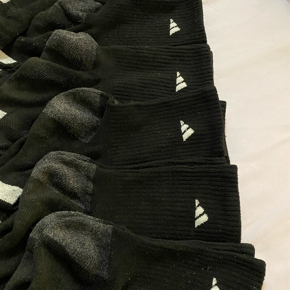 Adidas Men's Black Crew Socks - Picture 3 of 3